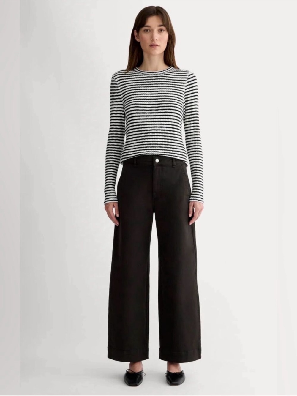 New Everlane Organic Cotton The Utility Wide-Leg Pant Size 16